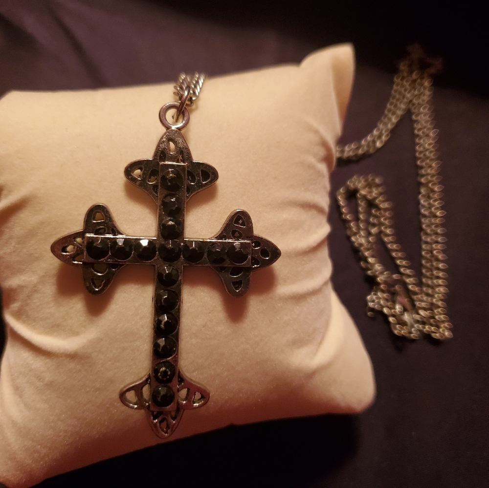 Black Cross Necklace